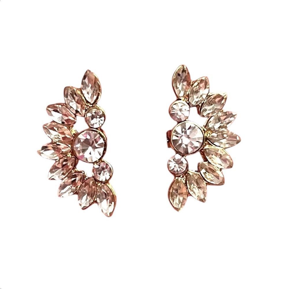 Amrita Singh Clear Crystal Cluster Earrings